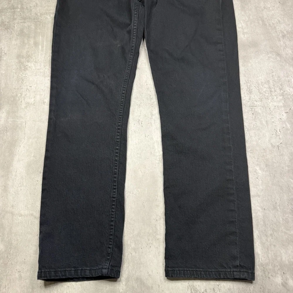 Levis 511 Jeans Slim Fit Stretch Denim Mens 36x30 Black Dark Wash Work USA